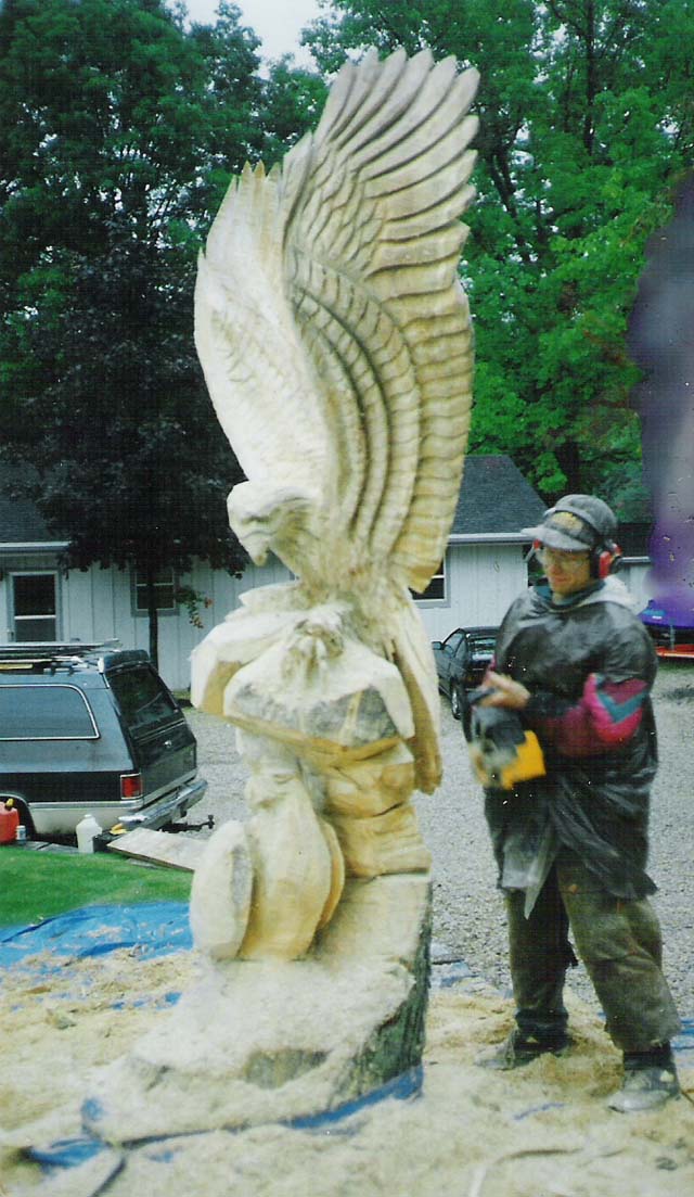 Dave Carving Eagle